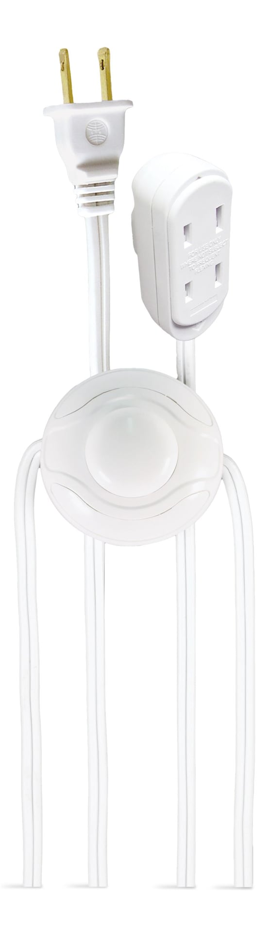 14-ft 7-in 16/2 Indoor Extension Cord, ON/OFF Foot Switch, White R0