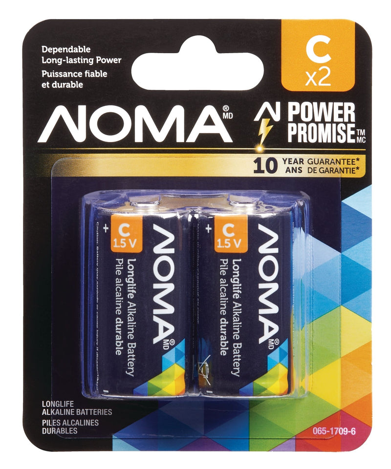 2-pk C Alkaline Batteries, Long Lasting F5