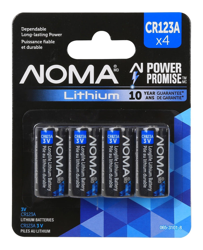 4-pk CR123 3V / 3 Volt Lithium Photo Batteries, Long Lasting X9
