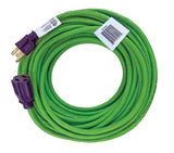 50-ft 3-in 16/3 Outdoor Extension Cord with Grounded Outlet, Lime Green