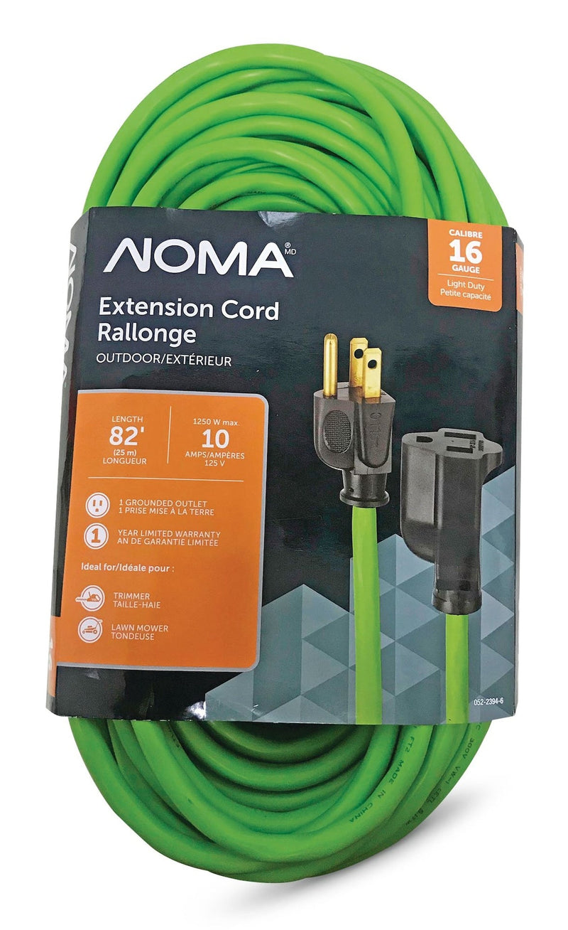 82-ft 16/3 Outdoor Extension Cord with Grounded Outlet, Lime Green U8