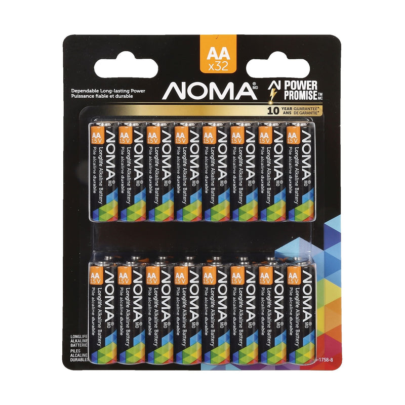 AA Alkaline Batteries, Long Lasting, All Purpose, 32-pk C2