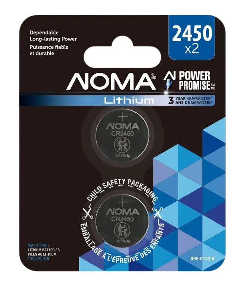 CR2450 Lithium Battery, Long-Lasting Power, 2-pc O8