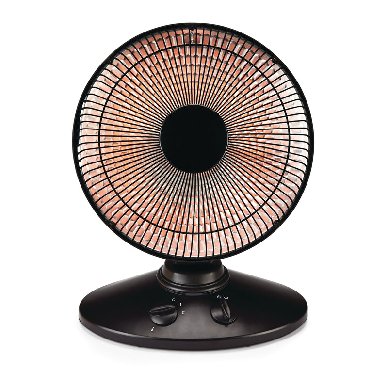 Oscillating Parabolic Dish Portable Radiant Electric Space Heater, 1000W, Black T2
