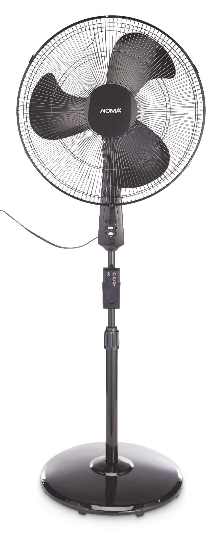 Oscillating Pedestal/Stand Fan with Remote Control, 3-Speed, Black, 18-in