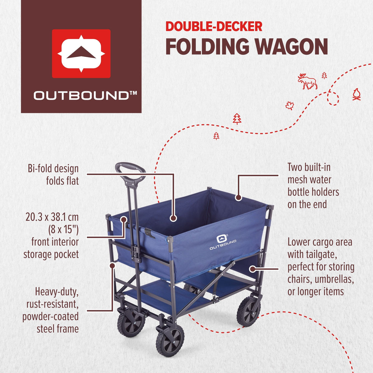 Double-Decker Outdoor Utility Wagon