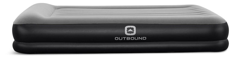 Double High Flocked Airbed, Queen, Grey V6