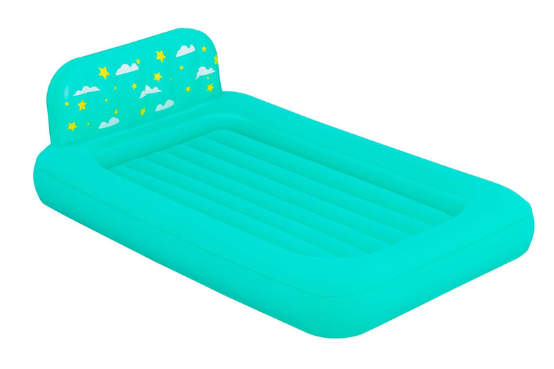 Kids' Single-High Airbed/Air Mattress with Headboard, Blue P7