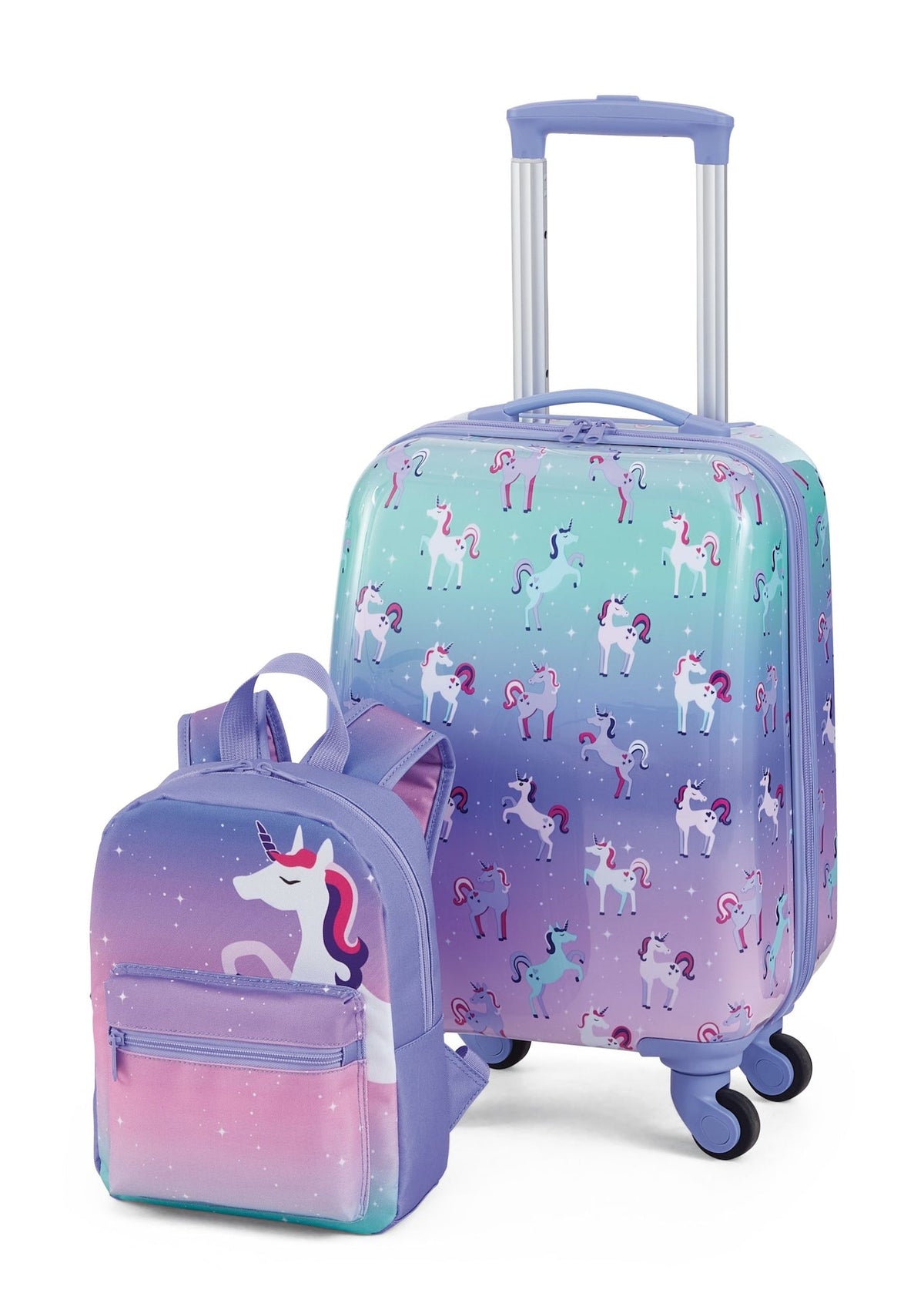 Kids Unicorn Hardside Luggage, 2-pc, Outbound Hardside Spinner Luggage, 23-in, Outbound Hardside Carry-On Spinner Flex Travel Suitcase,...