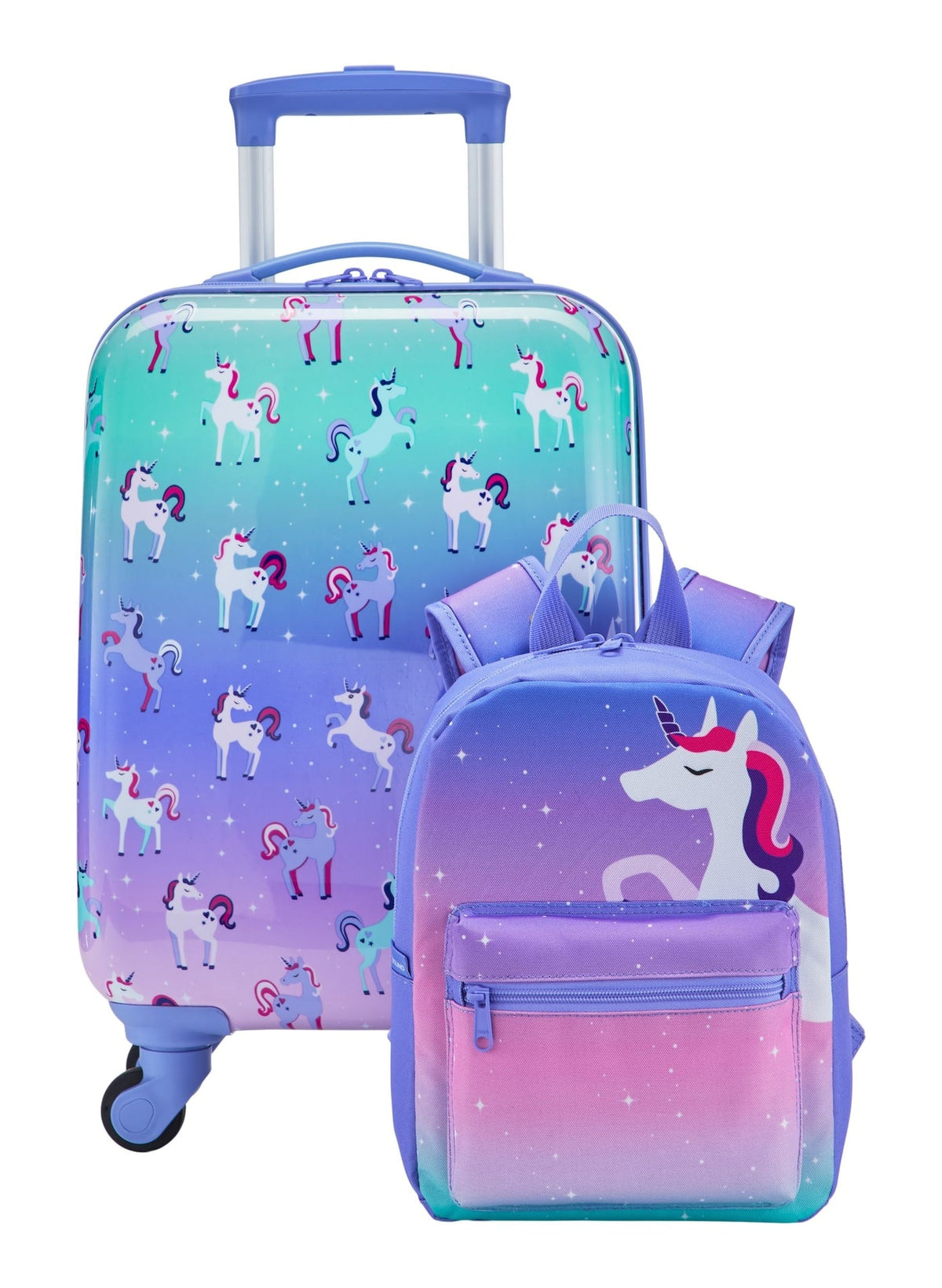 Kids Unicorn Hardside Luggage, 2-pc, Outbound Hardside Spinner Luggage, 23-in, Outbound Hardside Carry-On Spinner Flex Travel Suitcase,...