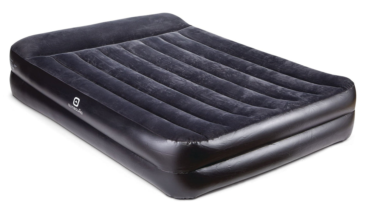 Queen Double-High Inflatable Air Mattress/Airbed with Built-In 120V Pump & Pillow