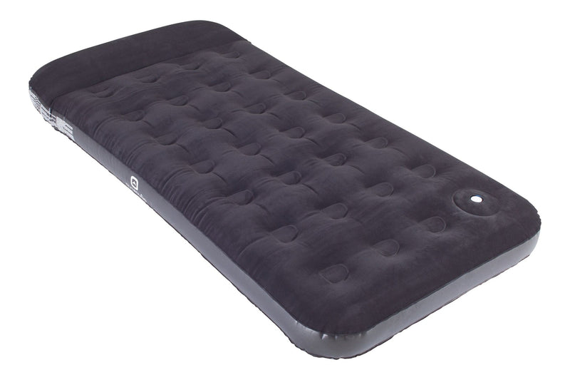 Twin Airbed with Built-In Manual Pump, Hand/Foot Pump, PVC, Black N4
