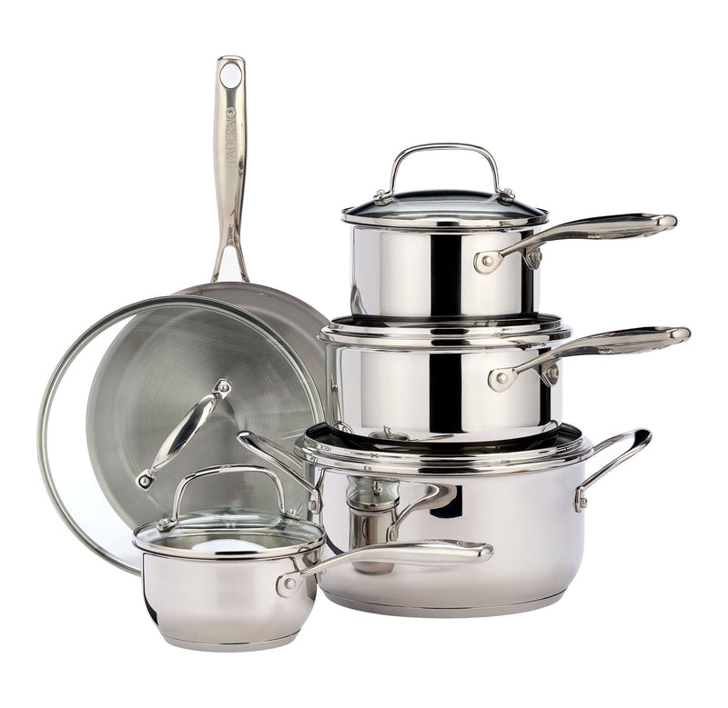 Classic 10 piece Stainless Steel Cookset H4