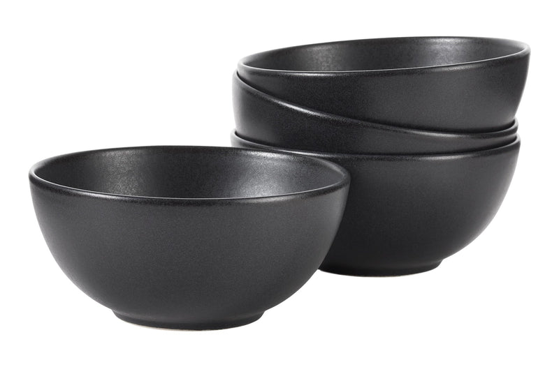 Dorset All-Purpose Stoneware Bowl, Oven Safe, 4-pk, Black Reactive N3