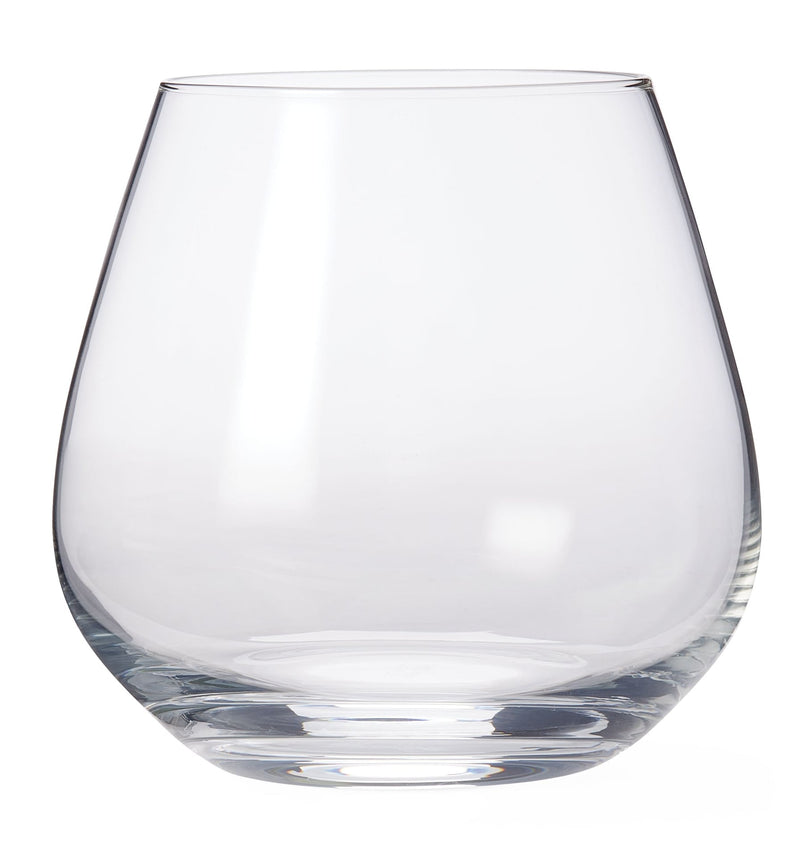 Professional Afton Stemless Wine Glasses, Clear, 20.4-oz, 4-pk N8