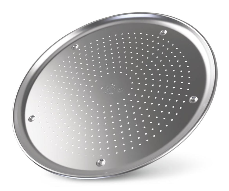 Professional Uncoated Aluminum Round Pizza Crisper Pan, 16-in F1