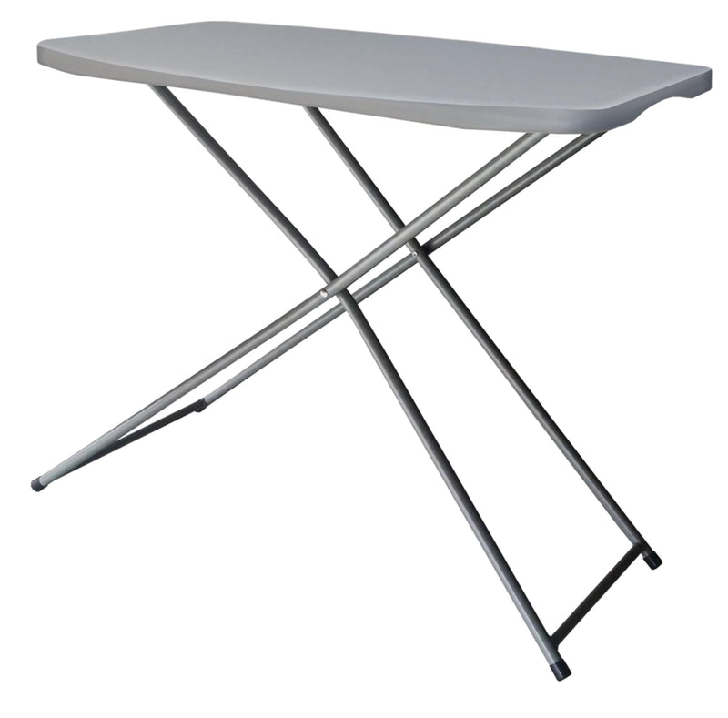 Height Adjustable Plastic & Metal Portable Folding Activity Table, Indoor/Outdoor, White B8