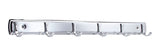 Stainless Steel 6-Hook Rail, Chrome, 19-in