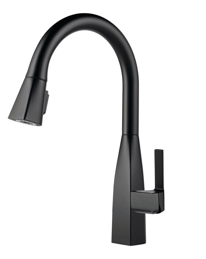 Xander Single-Handle Pull-Down Kitchen Faucet, Black L9