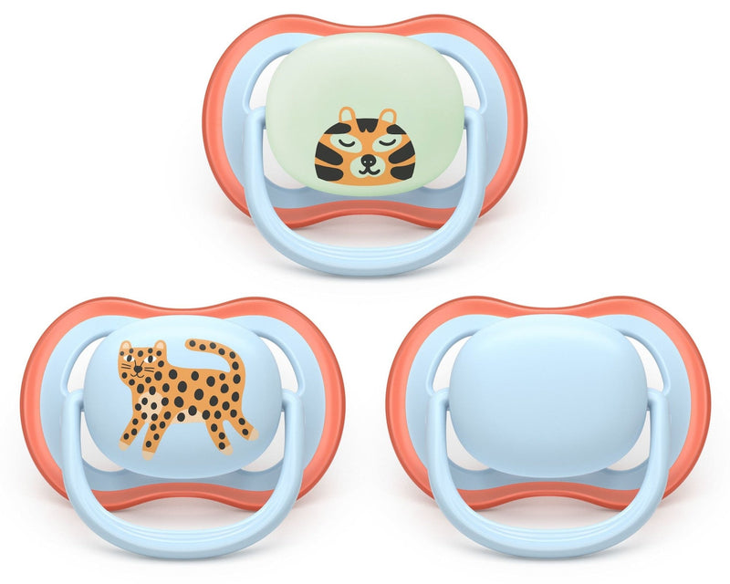 Ultra Air Pacifier 6-18 Months All Day, Leopard, 3-pk G5