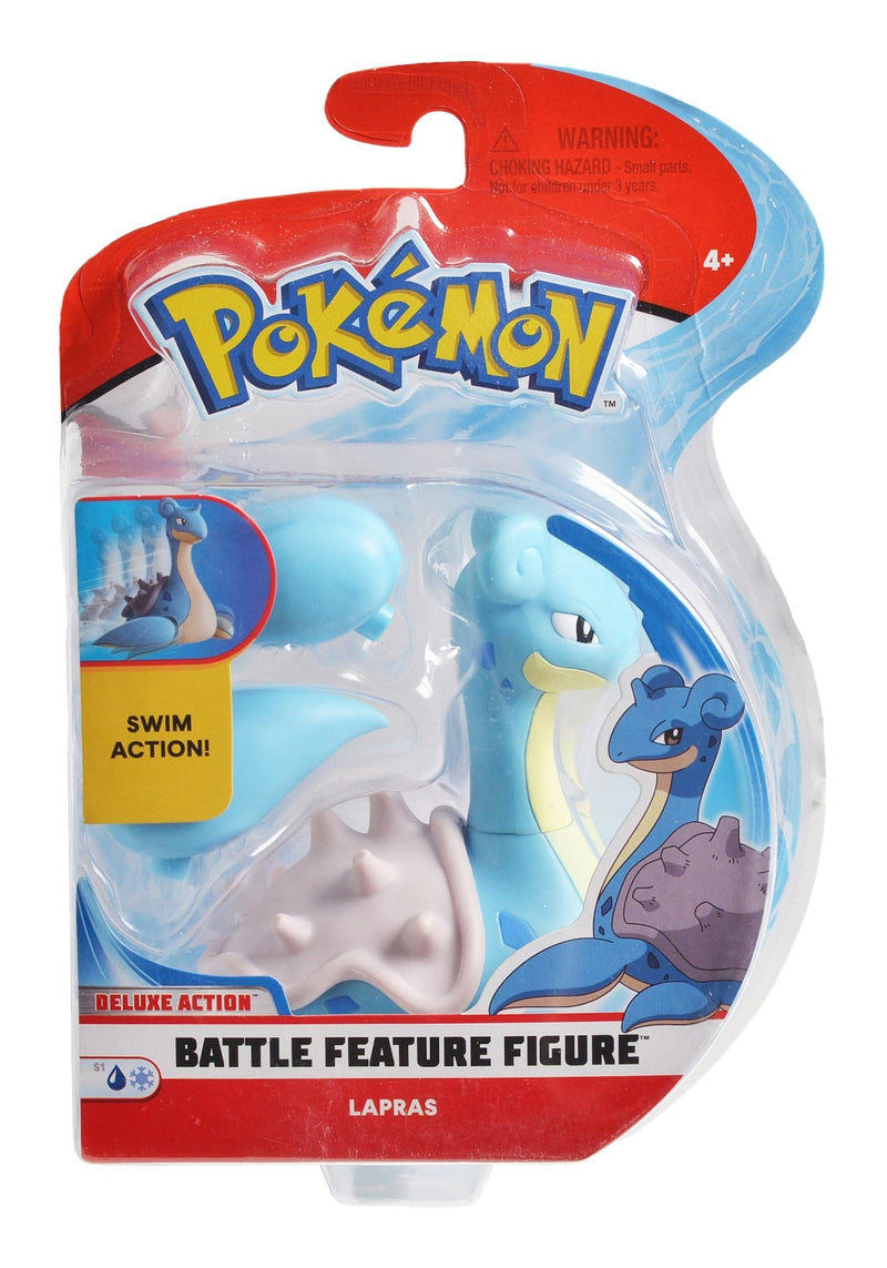 Battle Feature Figure Toy Set, Assorted (Ash & /Bewear/Decidueye/Lapras), Ages 4+ X3