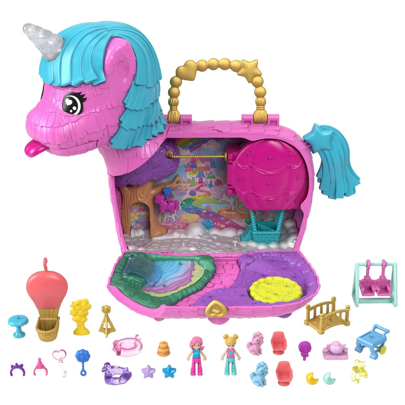 35th Celebration Unicorn Partyland Playset, Includes 2 Micro Dolls, Pets & 25+ Surprise Accessories, Kids Ages 3+ Z6