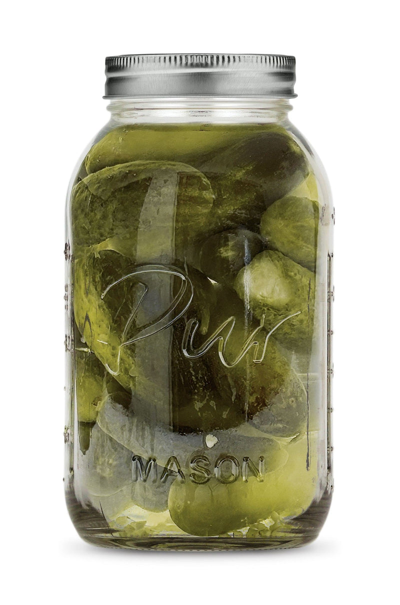 XL 64-oz BPA-Free Mason Jar with Canning Lid and Band, 6-pk S7