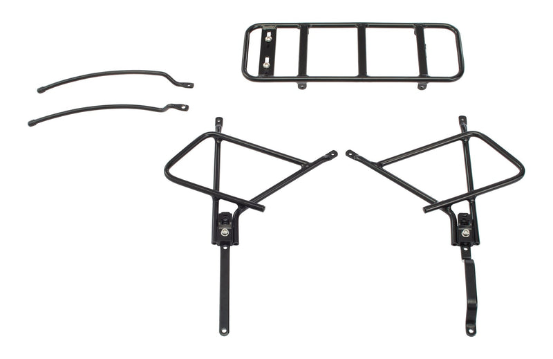 Adjustable Rear Bike Rack, Lightweight, Aluminum, Black E2