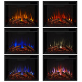 Eliot Grand Entertainment VividFlame Media Indoor Electric Fireplace TV Stand, 1500W, Includes Remote Control & Firebox, White