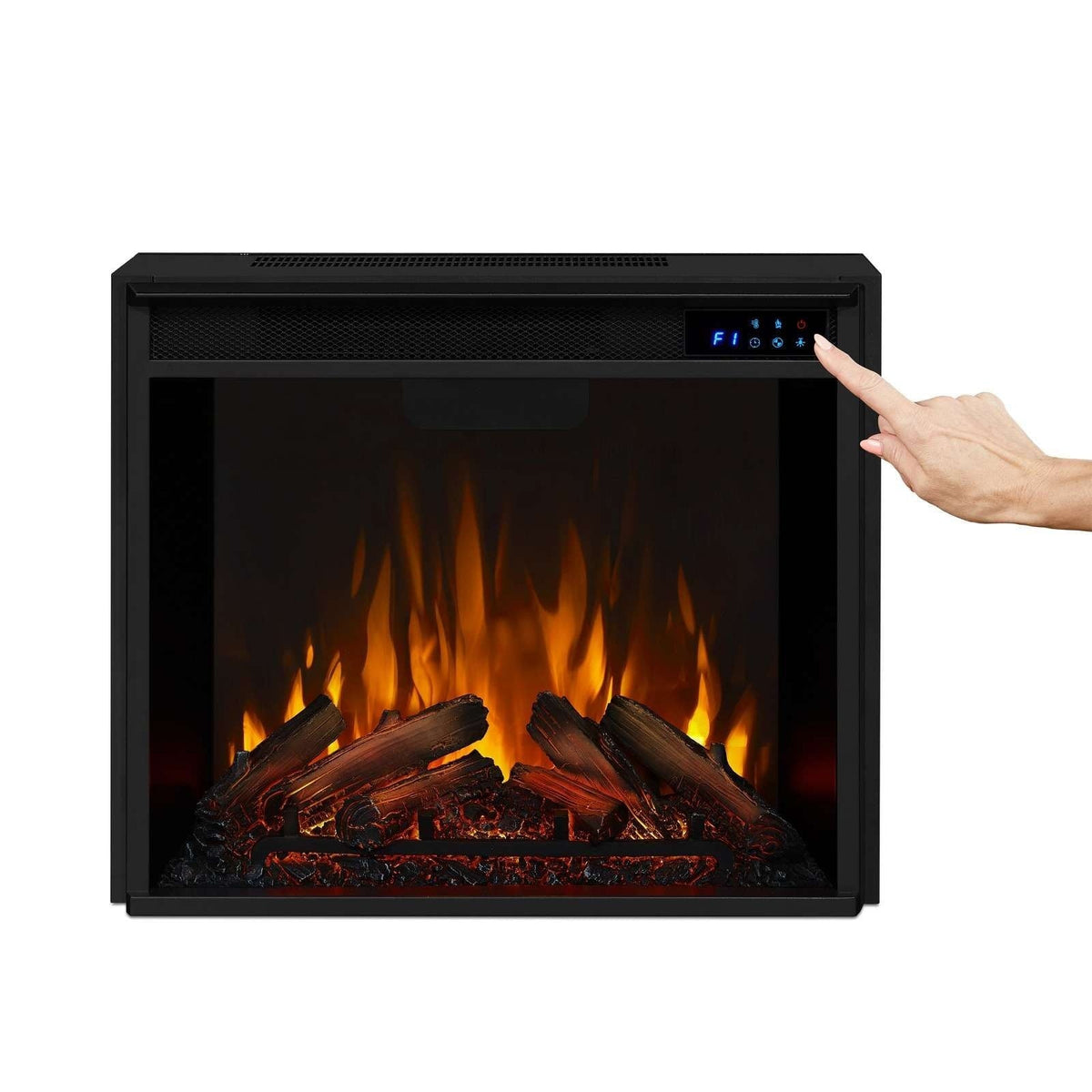 Fresno Electric Media Indoor Electric Fireplace TV Stand, 72-in, 1500W, White