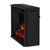 Valmont Media Indoor Electric Fireplace TV Stand, 74-in, 1500W, Includes Remote Control & Firebox, Chestnut Oak