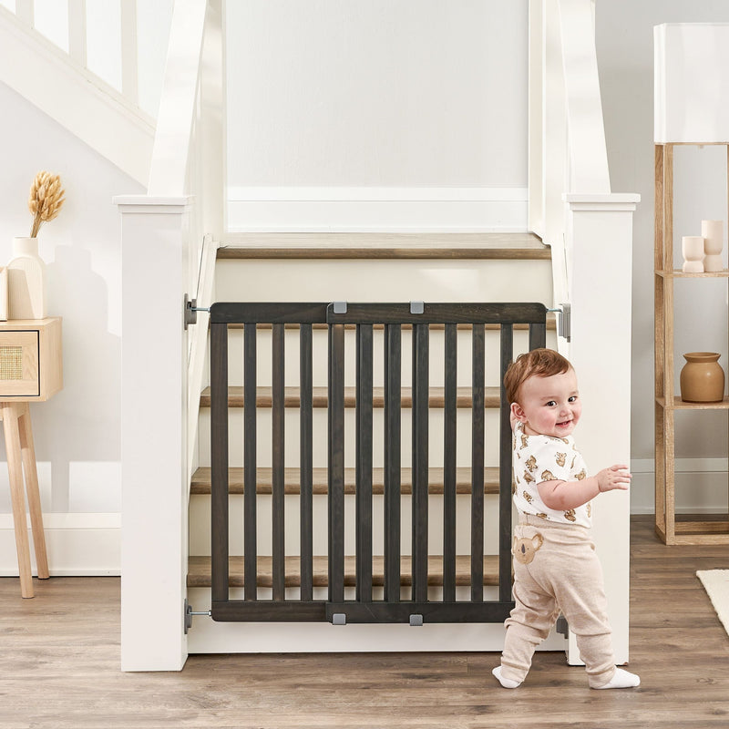 Wooden Top of Stairs Baby Gate H3