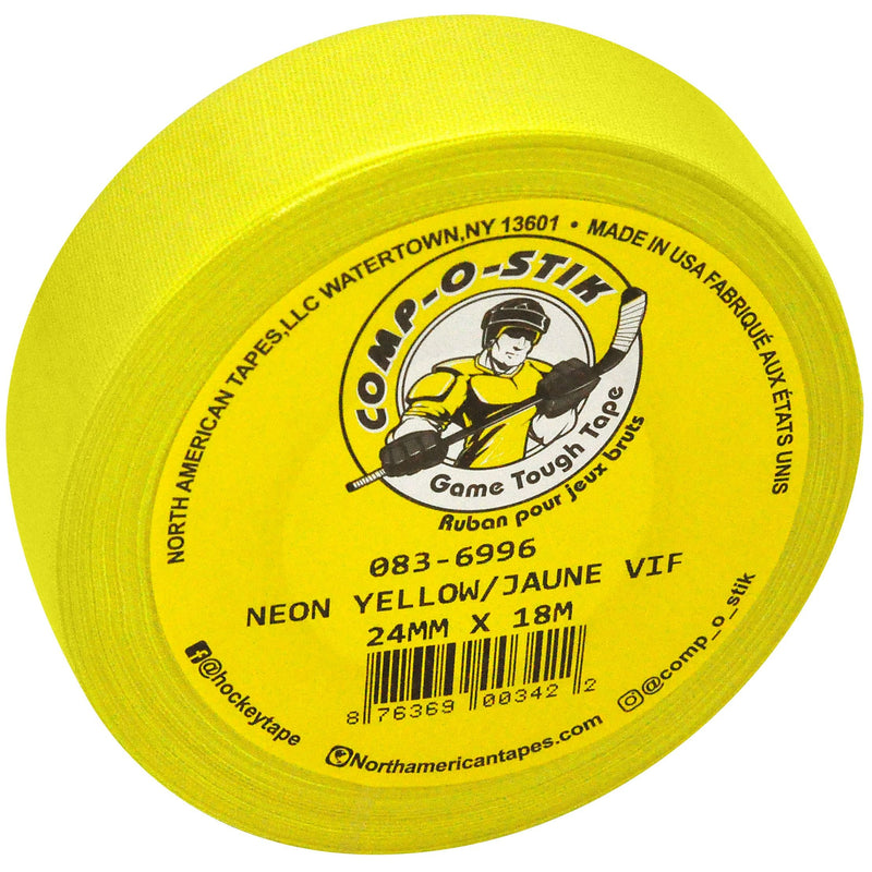 or Hockey Tape, Bright Yellow, 24-mm x 18-m Y6