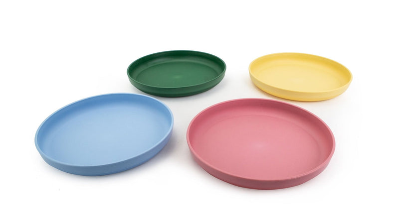 Reusable Plastic Tumbler Plates, BPA Free, Recyclable Material, Suitable for Kids, 4-pk J1