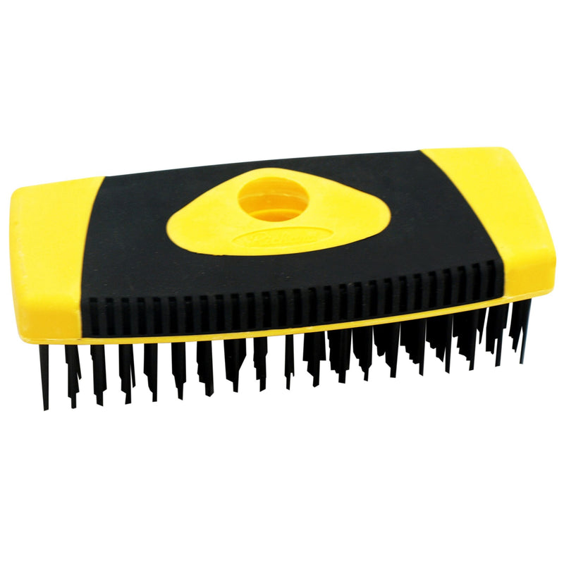 Wire Block Brush Cleans/Removes Paint, Rust & Dirt From Metal, 5.4 x 16.8-cm K0