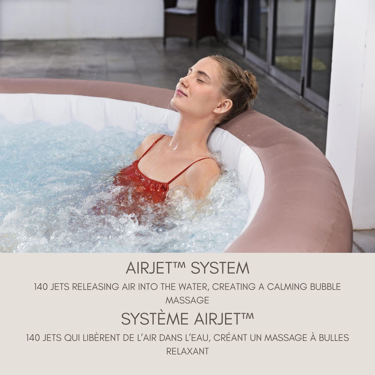 Hawaii Smart AirJet 6-Person Terracotta Round Spa, 77-in x 28-in