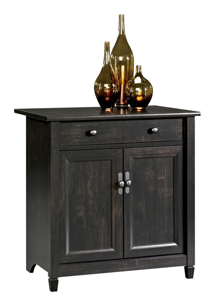Edge Water 2-Door Storage Cabinet With Adjustable Shelf, Estate Black Finish R6