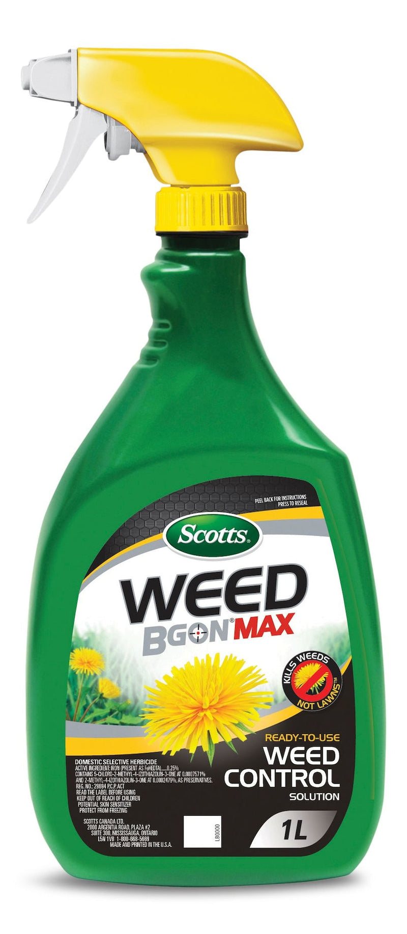 Weed B Gon MAX Ready-to-Use Weed Control/Killer, Herbicide for Lawns, 1-L D5