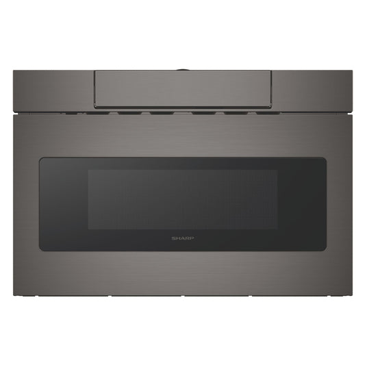 Black Stainless Steel Microwave Drawer Oven, 24-in