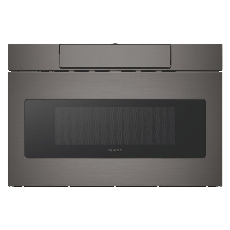 Black Stainless Steel Microwave Drawer Oven, 24-in J8
