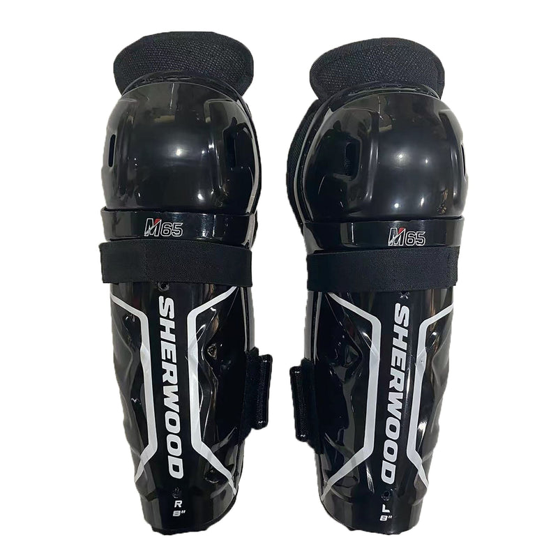 Rekker M65 Hockey Shin Guards, Youth, Black, Assorted Sizes Q8