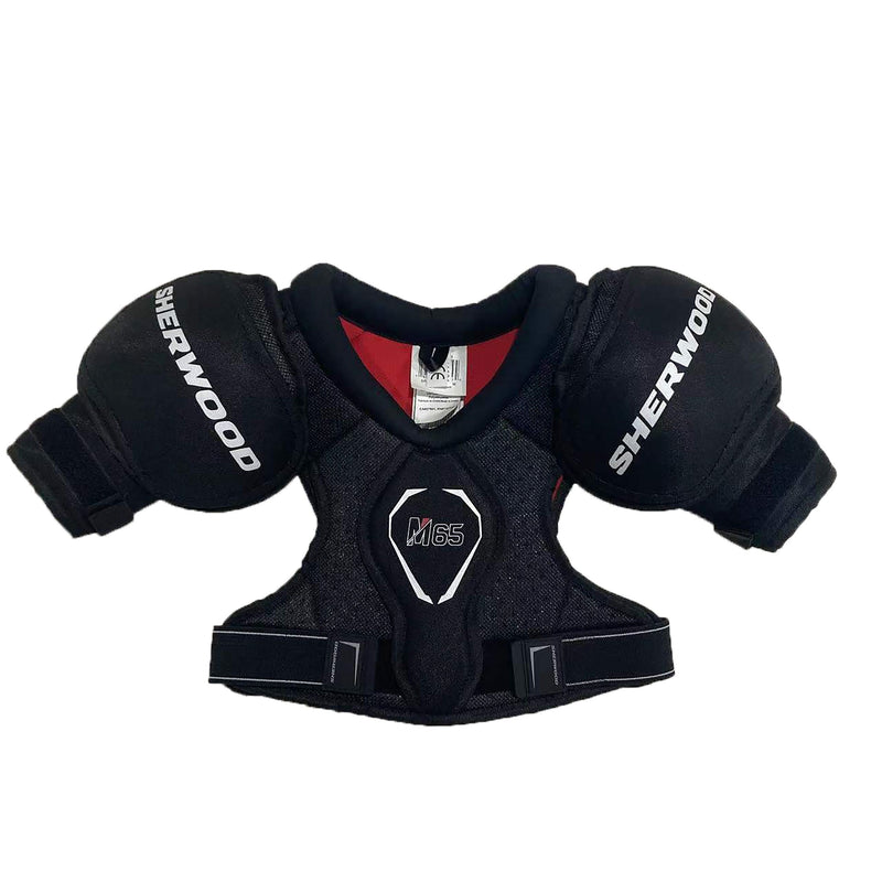 Rekker M65 Hockey Shoulder Pads, Youth, Black/Red, Assorted Sizes L6