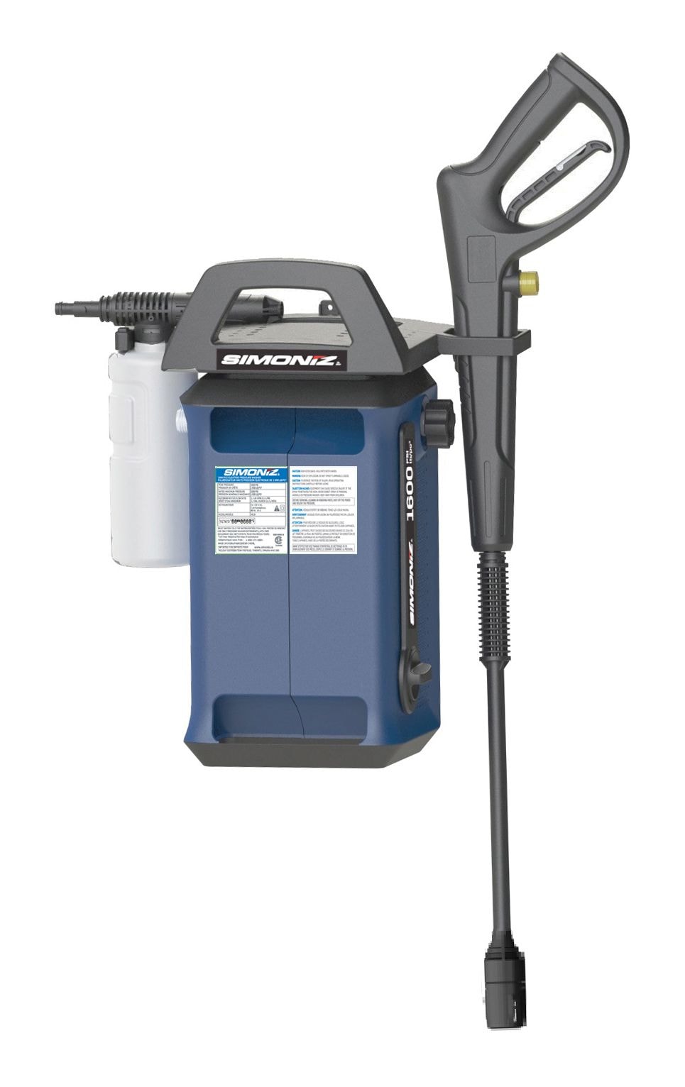 1650 PSI 1.8 GPM Corded Cold Water Electric Pressure Washer with Foam Blaster