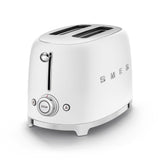 50's Retro Style Wide Slot Pop Up Electric Toaster with 6 Settings, 2-Slice, Matte White