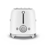 50's Retro Style Wide Slot Pop Up Electric Toaster with 6 Settings, 2-Slice, Matte White