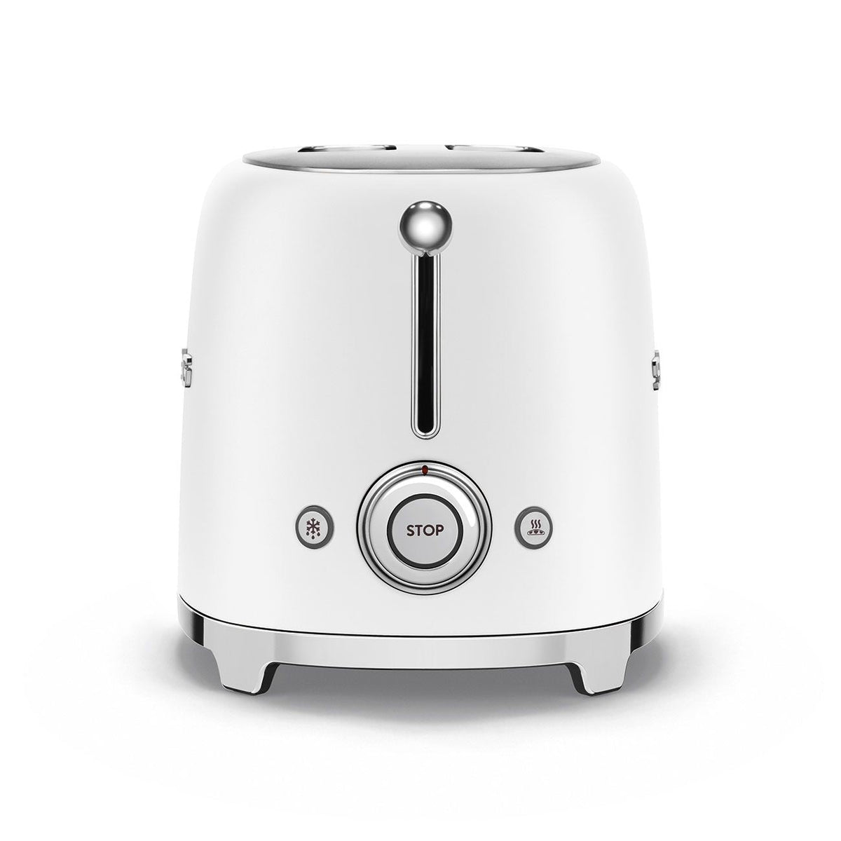 50's Retro Style Wide Slot Pop Up Electric Toaster with 6 Settings, 2-Slice, Matte White