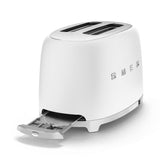 50's Retro Style Wide Slot Pop Up Electric Toaster with 6 Settings, 2-Slice, Matte White