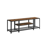 Home 3-Tier Industrial Rustic Brown TV Stand