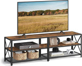 Home 70-in 3-Tier Industrial Greige/Black TV Stand
