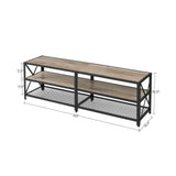 Home 70-in 3-Tier Industrial Greige/Black TV Stand